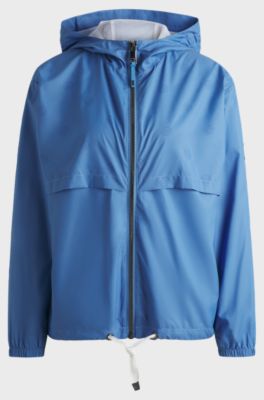 Wasserdichte Reitsport-Regenjacke mit Double-B-Monogrammen, Blau