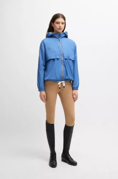 Equestrian waterproof rain jacket with Double B monogram motif