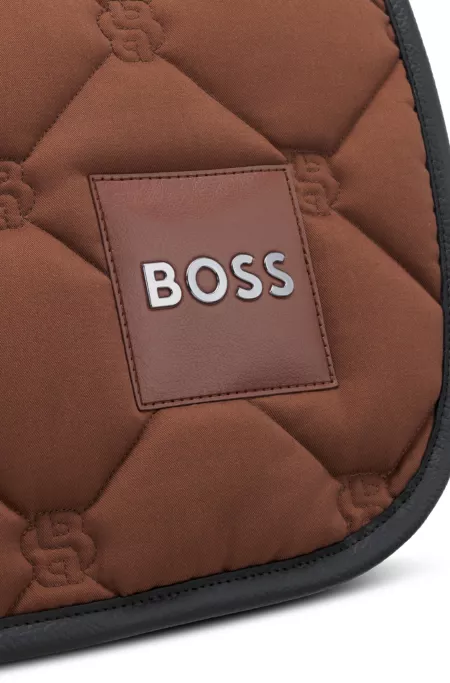 Tapis de selle d’équitation spécial saut d’obstacle avec monogrammes brodés