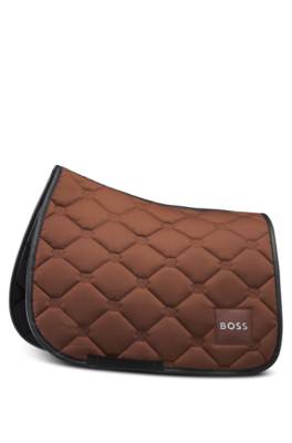 Sottosella da equitazione per dressage con monogrammi ricamati