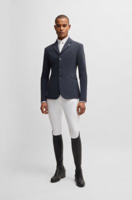 Equestrian show shirt in a cotton blend, White