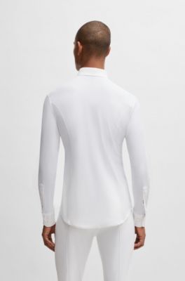 Equestrian show shirt in a cotton blend, White