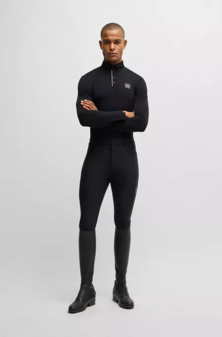 Equestrian training shirt in breathable stretch fabric