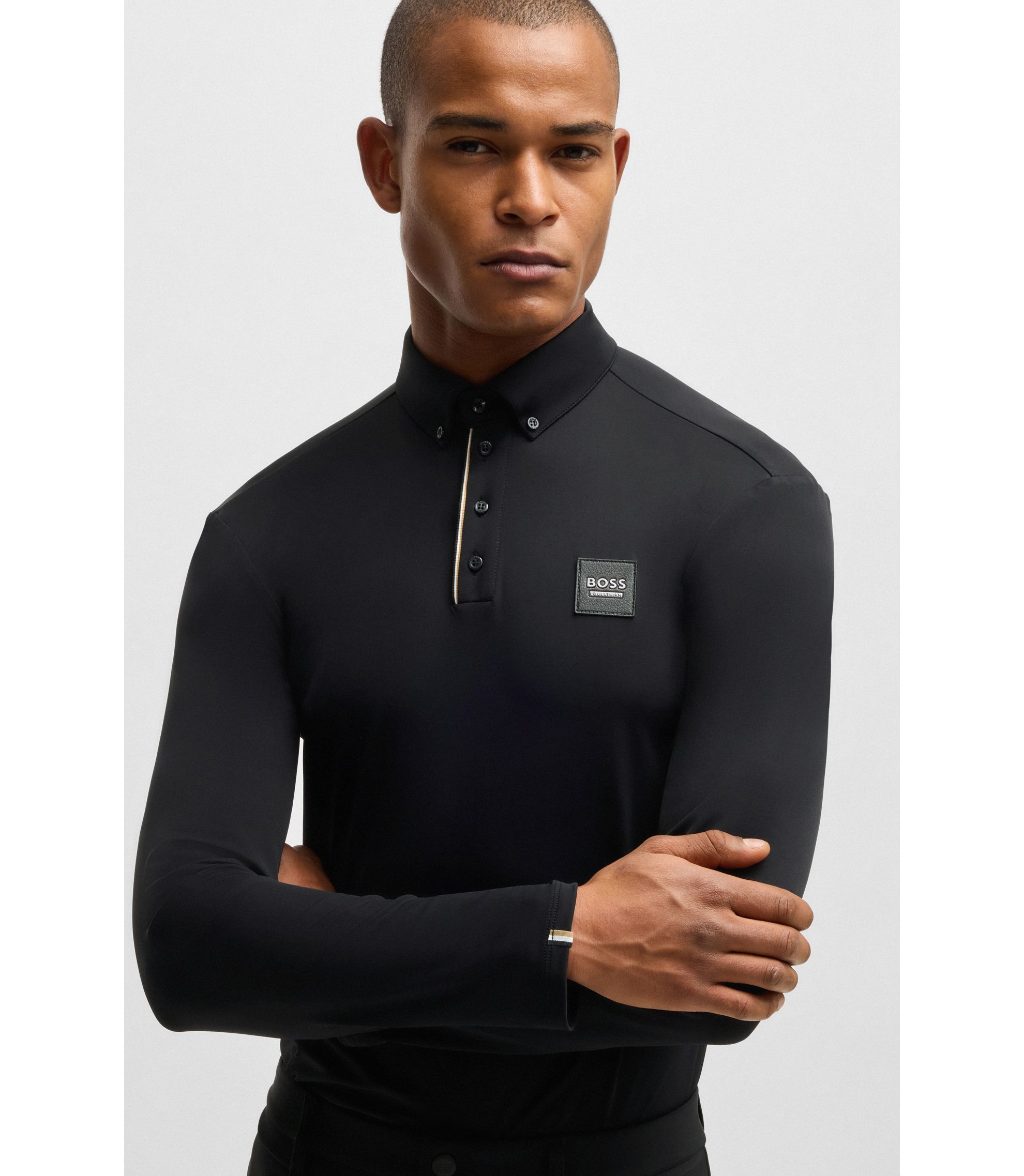 BOSS 長袖トレーニングシャツ BOSS - 乗馬 トレーニングシャツ ブリーサブル ストレッチファブリック