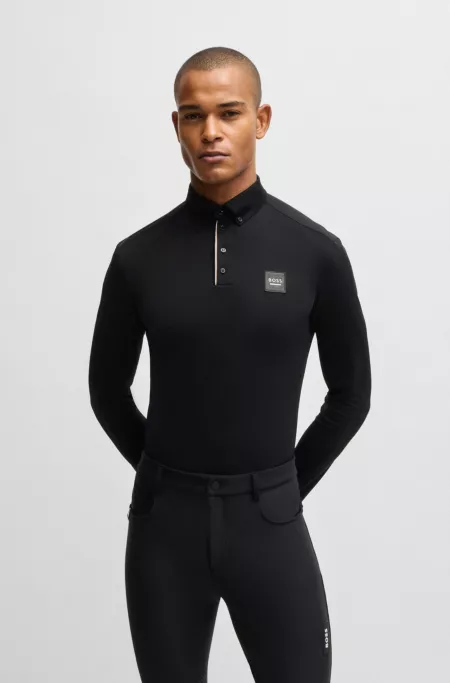 Equestrian training shirt in breathable stretch fabric