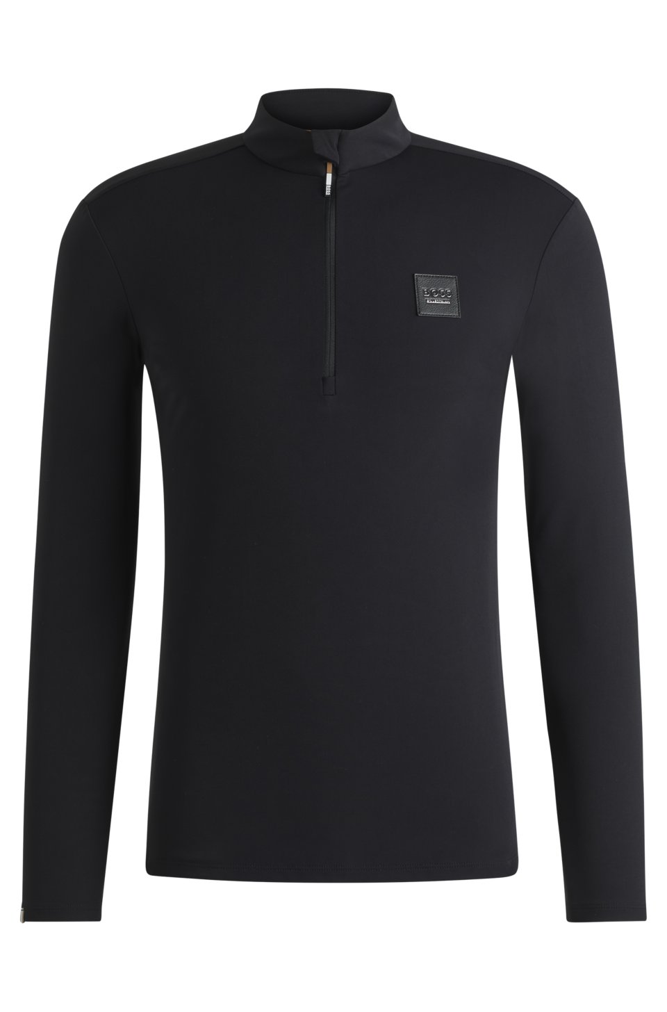 Equestrian training shirt in stretch fabric with zip placket
