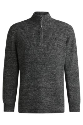 Equestrian melange troyer sweater, Grey
