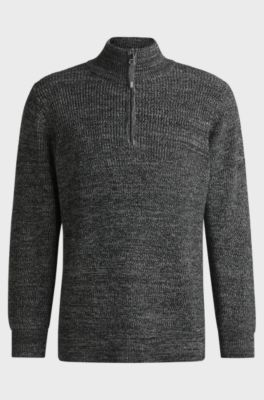 Equestrian melange troyer sweater, Grey