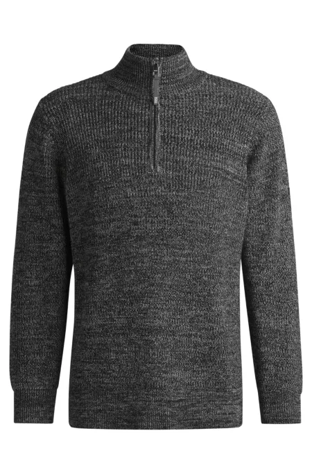 Equestrian melange troyer sweater