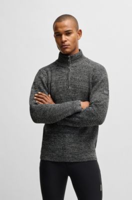 Equestrian melange troyer sweater, Grey