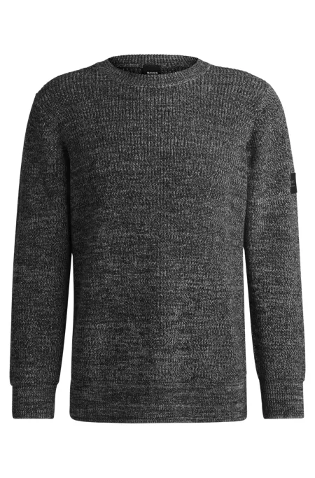Equestrian sweater in a melange knit
