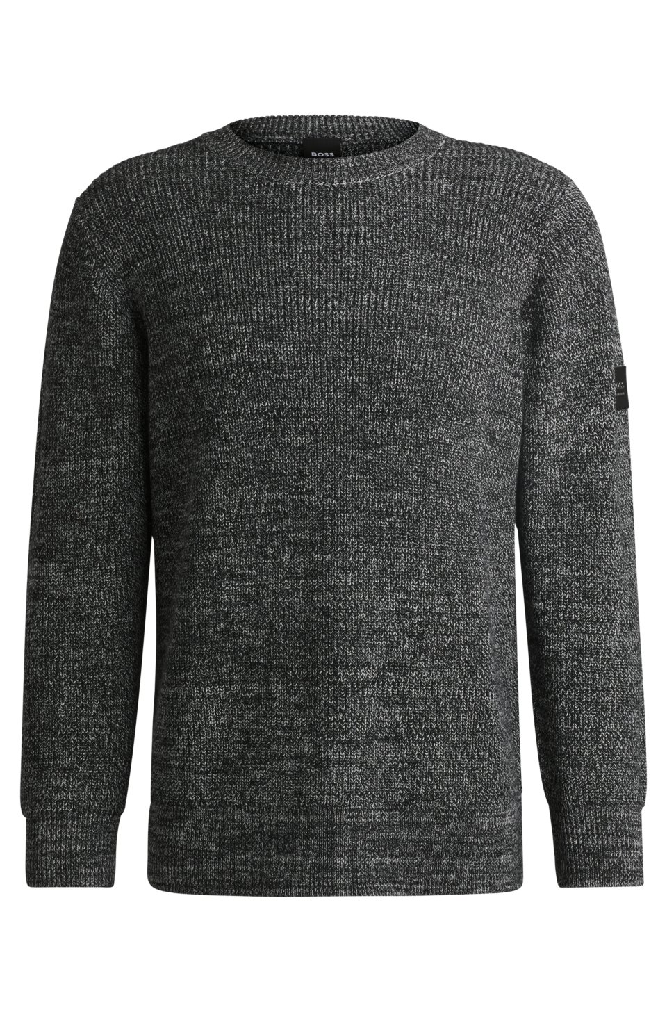 Equestrian sweater in a melange knit