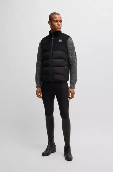 Equestrian sweater in a melange knit