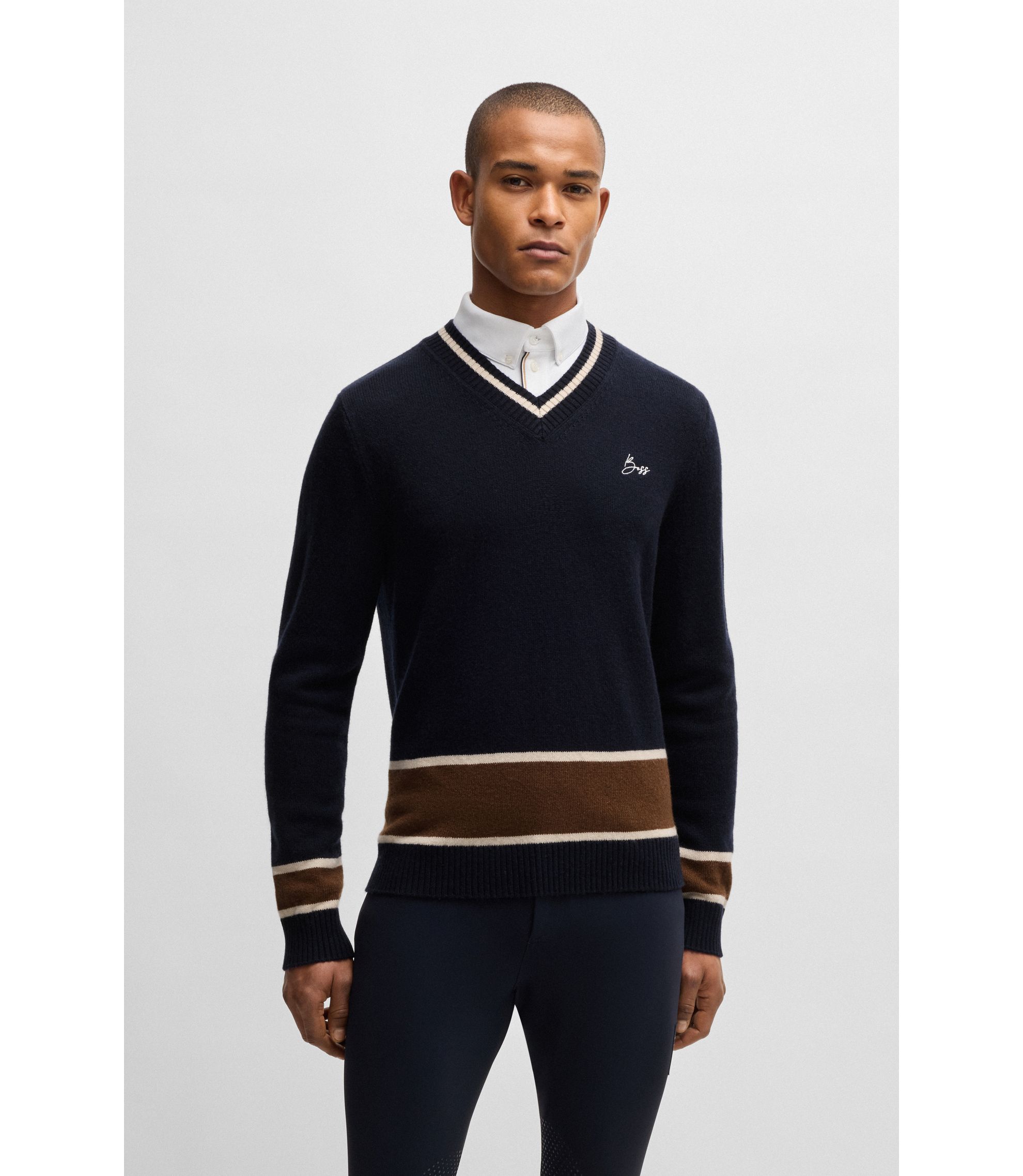 Pull Homme HUGO BOSS 100% Laine Mérinos - Modèle BATISSE, Taille M, Couleur Violet/pourpre - Neuf Avec étiquettes