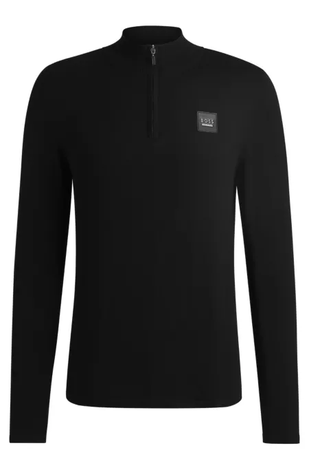 Equestrian troyer sweater with logo patch