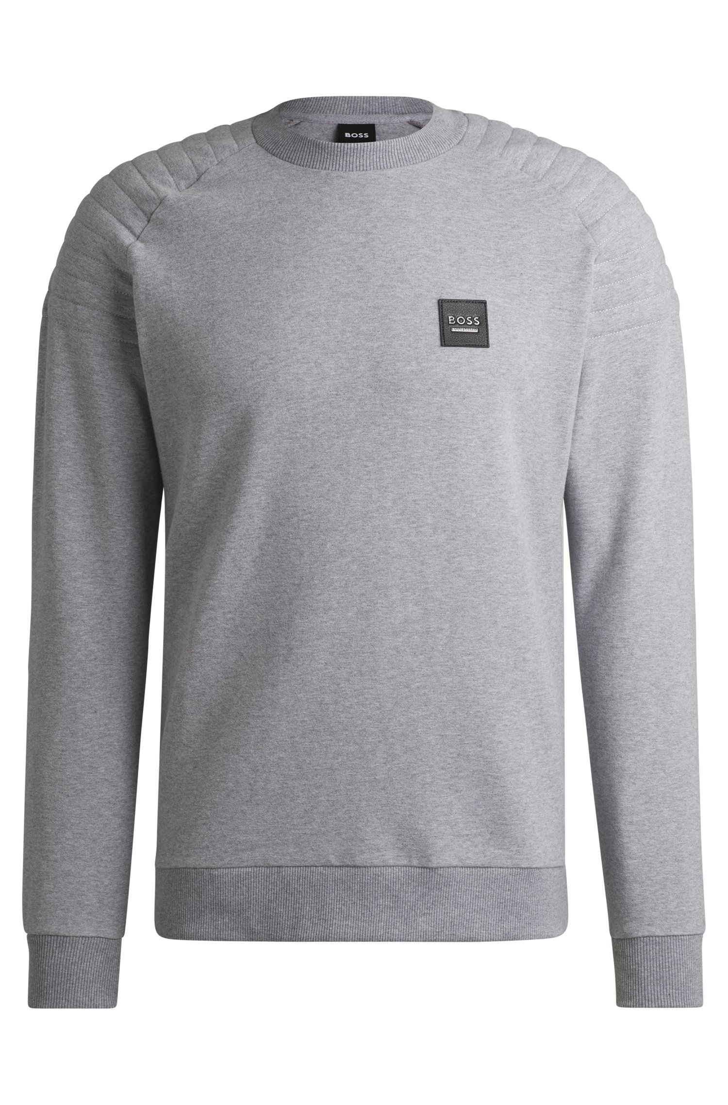 Boss Equestrian stretch-cotton sweatshirt with shoulder stitching herr