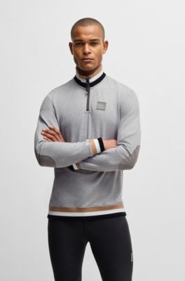 Equestrian troyer sweatshirt in stretch cotton, Silver