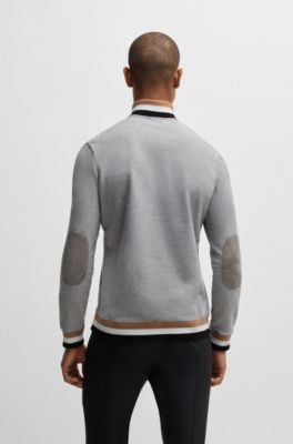 Equestrian troyer sweatshirt in stretch cotton, Silver