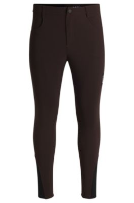 Equestrian slim-fit knee-grip breeches, Dark Brown