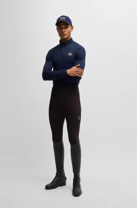 Equestrian slim-fit knee-grip breeches