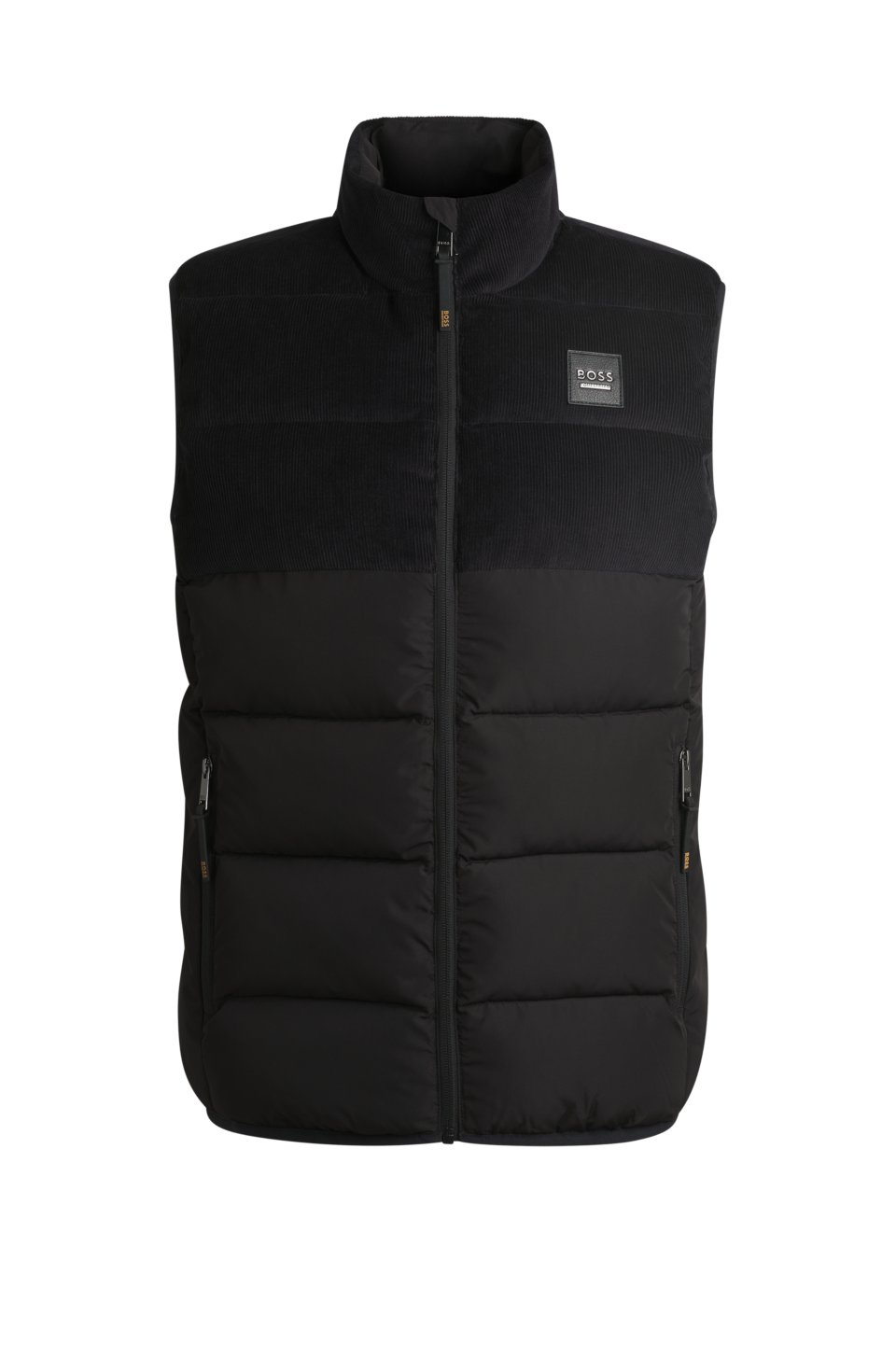 Equestrian waterproof padded gilet with panel