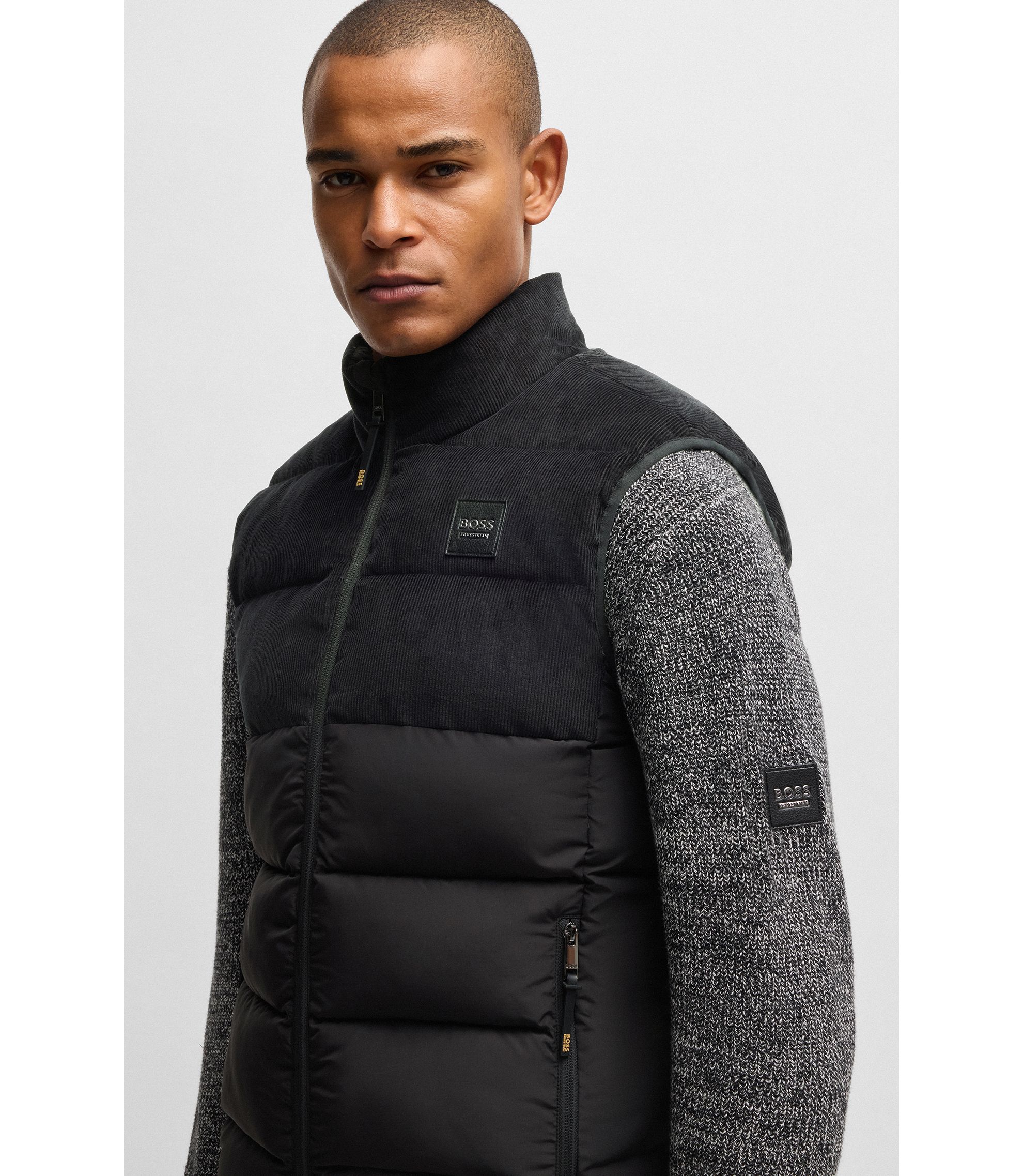 BOSS - 乗馬 防水パデッドジレ パネル - ブラック