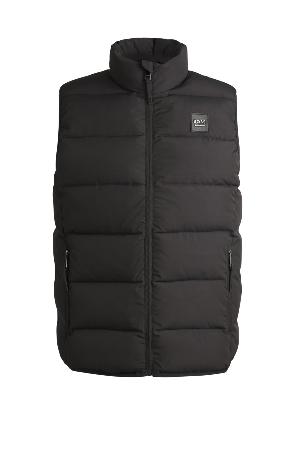 Equestrian waterproof padded gilet with panel