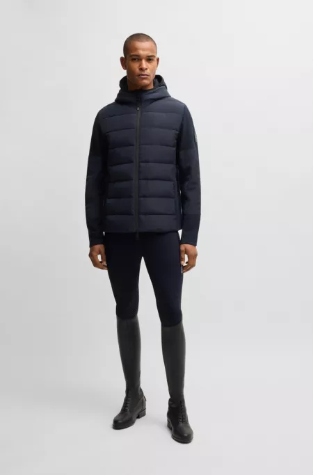 Equestrian water-repellent hybrid padded jacket