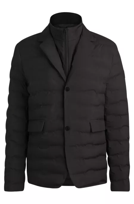 Equestrian blazer-style quilted jacket