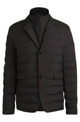 Equestrian blazer-style quilted jacket