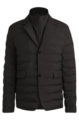 Equestrian blazer-style quilted jacket
