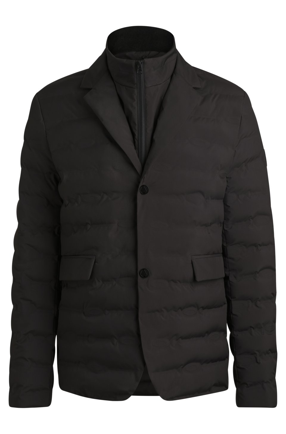 Equestrian blazer-style quilted jacket