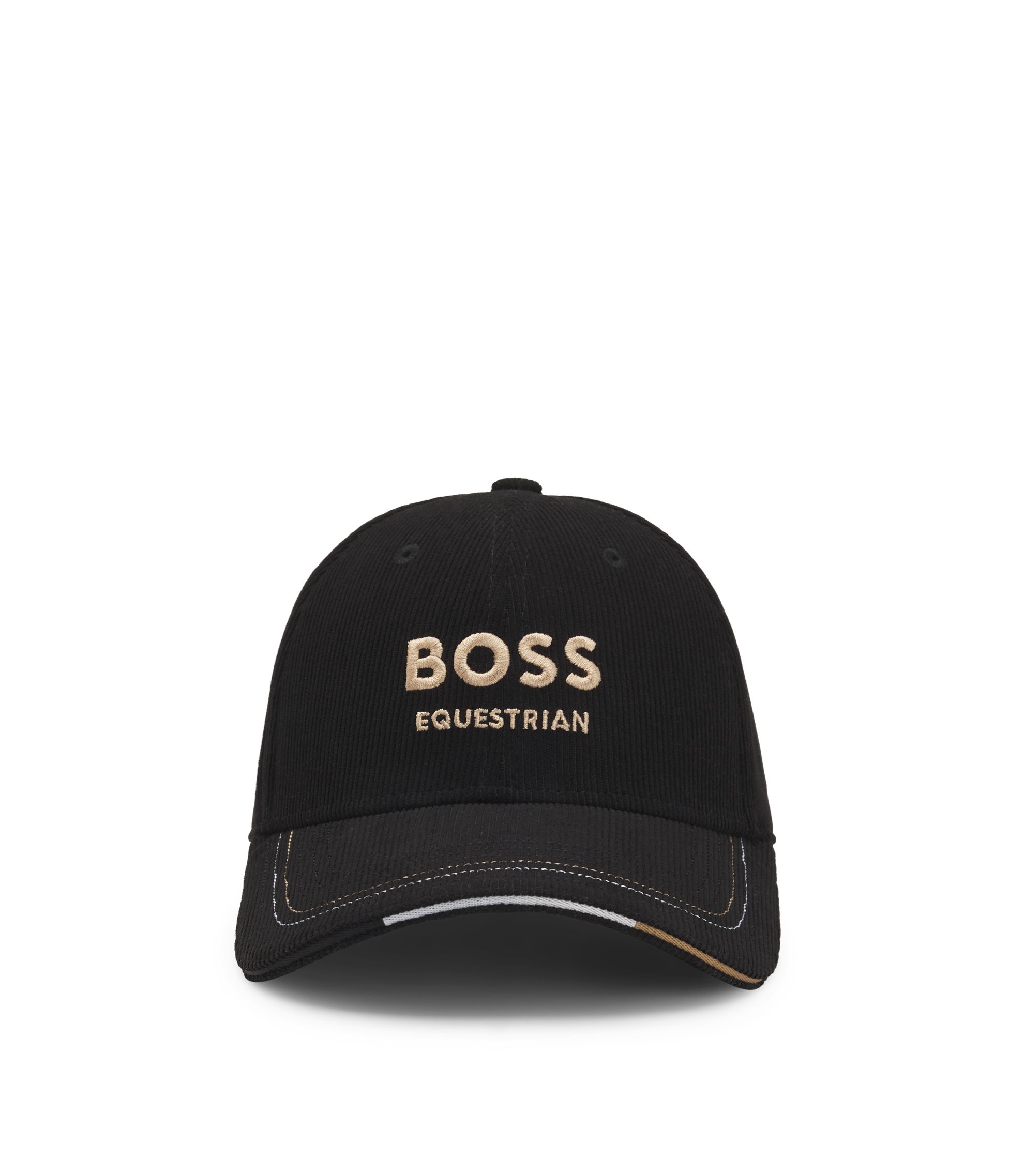 BOSS - 乗馬 ロゴエンブロイダリー キャップ コットンコーデュロイ