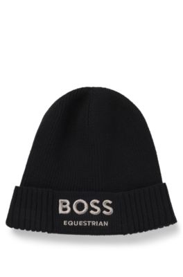 Reitsport-M&uuml;tze im Fischer-Stil aus Baumwolle, Schwarz