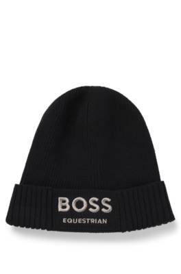 Equestrian fisherman beanie hat in cotton