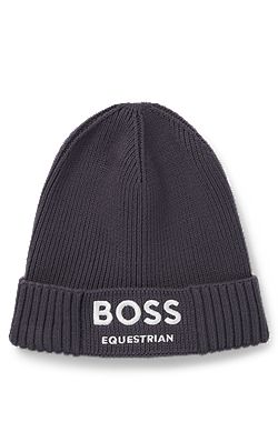 Equestrian fisherman beanie hat in cotton
