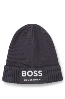 Equestrian fisherman beanie hat in cotton