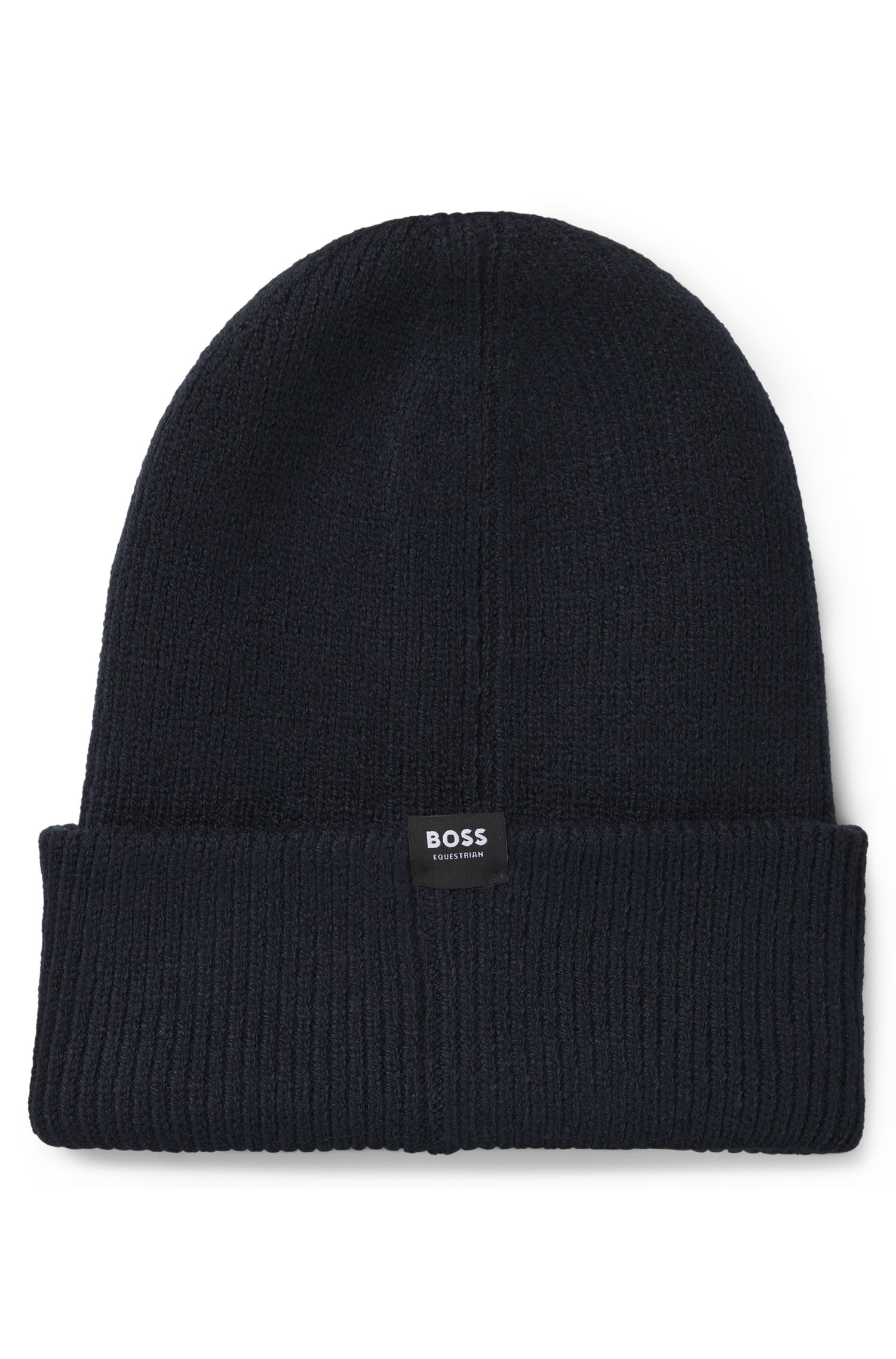 Boss Equestrian ribbed beanie hat with embroidered logo mössor dam – bild 2