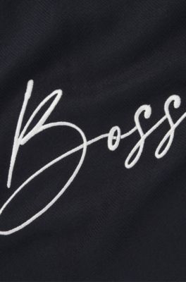 Reitsport-Schal mit Logo-Stickerei, Dunkelblau