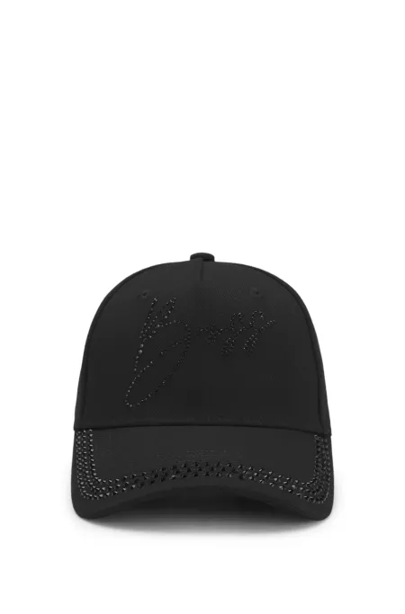 Equestrian cap with crystal logo