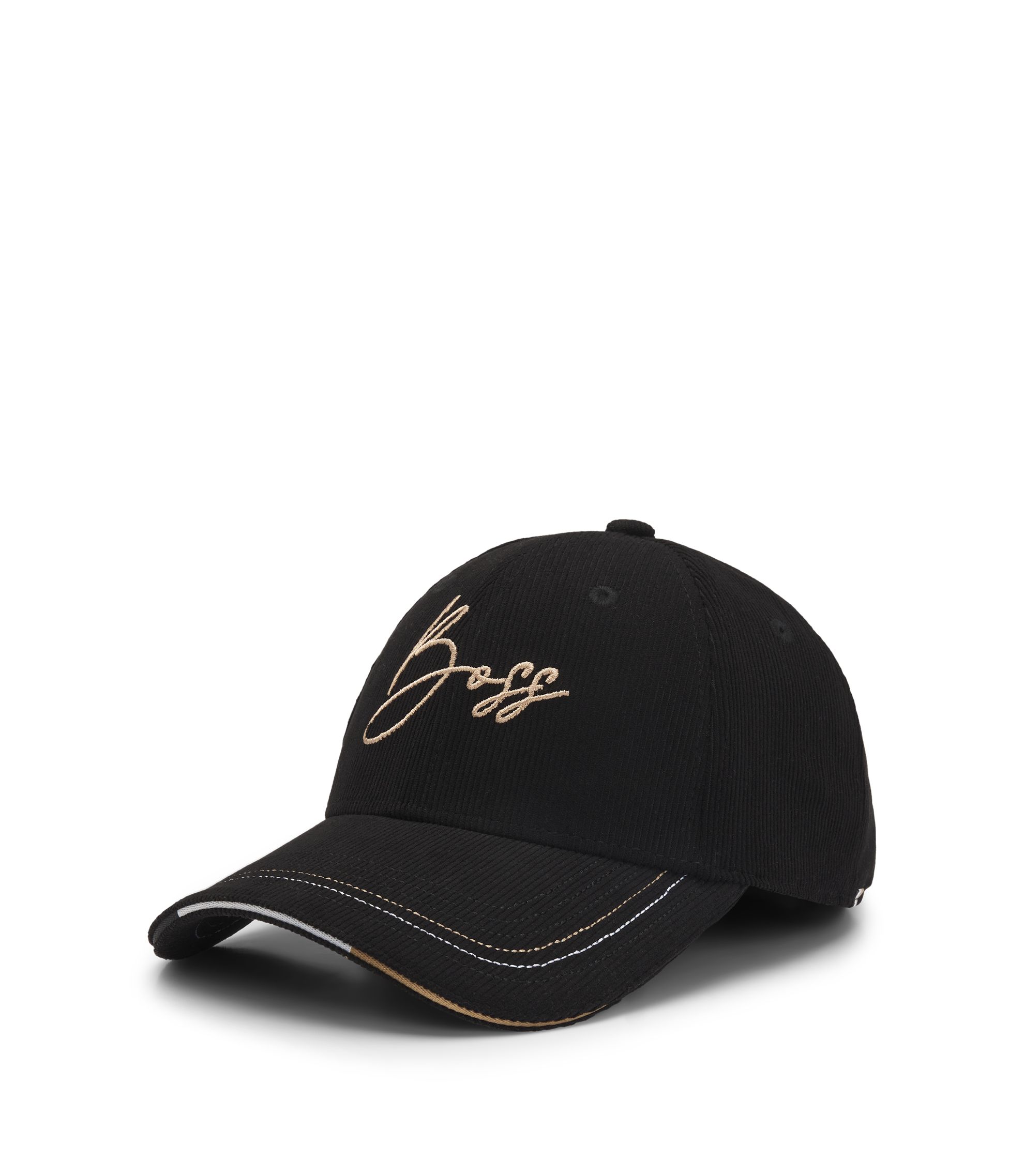 BOSS - 乗馬 キャップ コットンコーデュロイ ロゴエンブロイダリー
