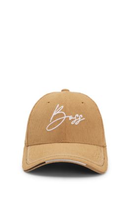 Kasket til hestesport i bomuldsfl&oslash;jl med broderet logo, Beige