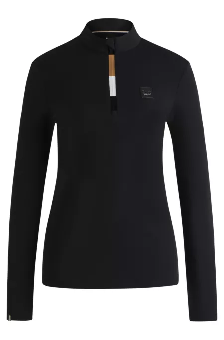 Equestrian slim-fit training shirt in super-stretch fabric