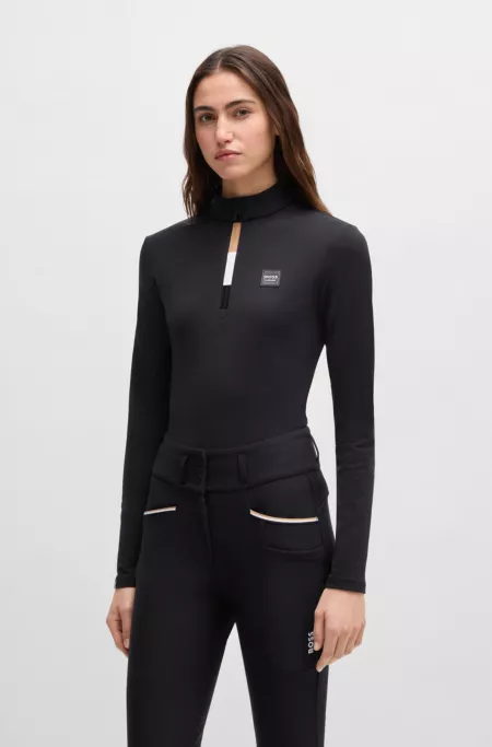 Equestrian slim-fit training shirt in super-stretch fabric