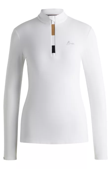 Equestrian slim-fit training shirt in super-stretch fabric