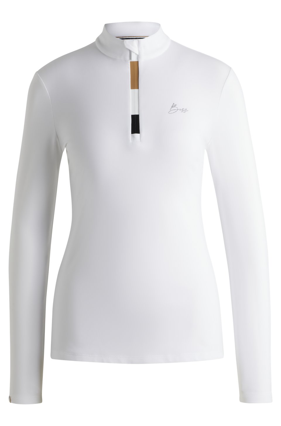 Equestrian slim-fit training shirt in super-stretch fabric