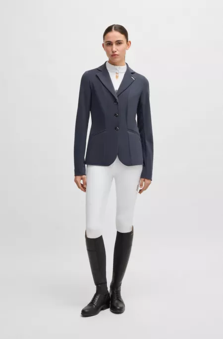 Equestrian slim-fit training shirt in super-stretch fabric