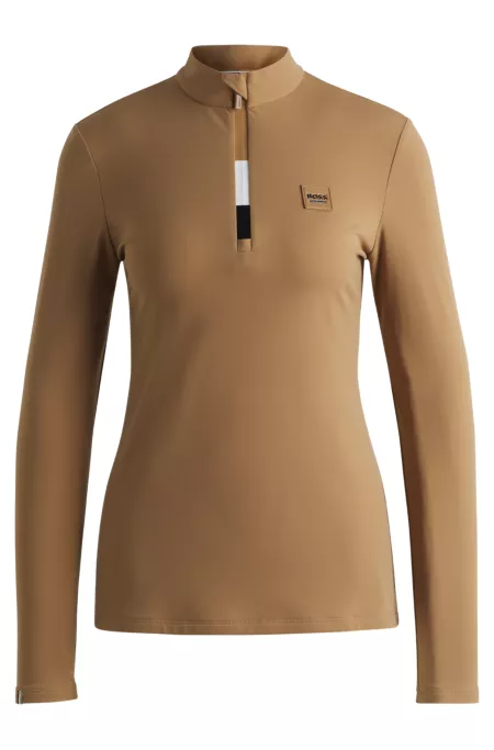 Equestrian slim-fit training shirt in super-stretch fabric