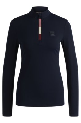 Equestrian slim-fit training shirt in super-stretch fabric