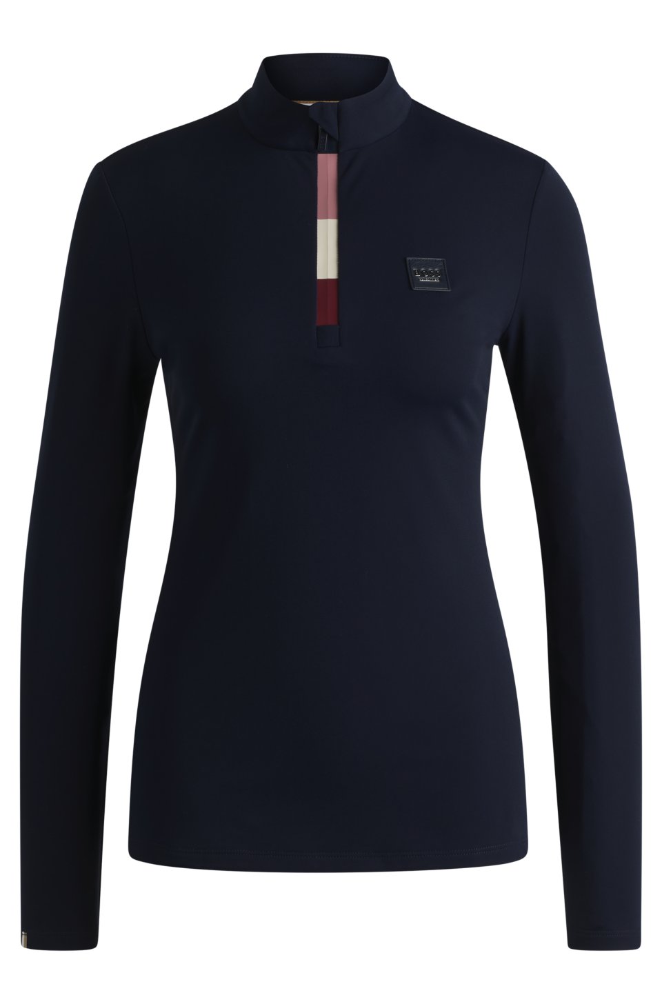 Equestrian slim-fit training shirt in super-stretch fabric